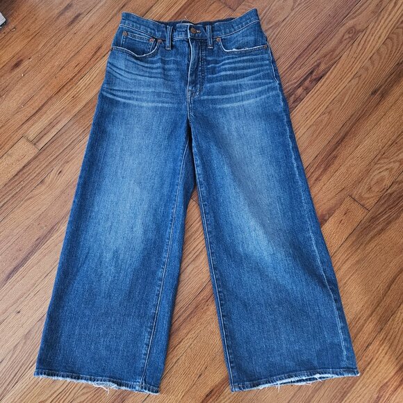 Madewell Wide-Leg Crop Jeans in Finney Wash Size 27 - Picture 3 of 15